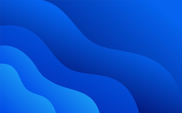 Blue wavy background gradient design – Free Vector Download