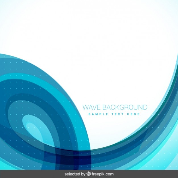 Vettore gratuito blue wavy background