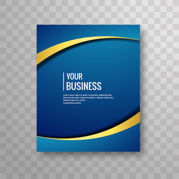 Blue wavy brochure design