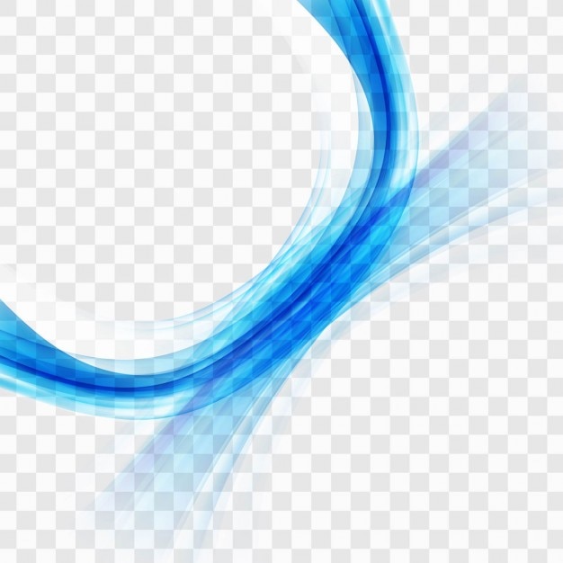 Free vector blue wavy forms, transparent background