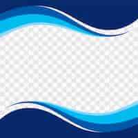 Free vector blue wavy shapes on transparent background