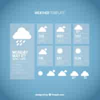 Free vector blue weather template