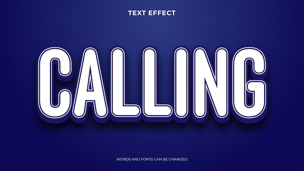 Free vector blue white 3d text effect