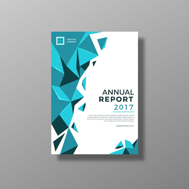 Дизайн ежегодного отчета «Голубой и белый»