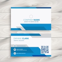 Blue and white corporate business card