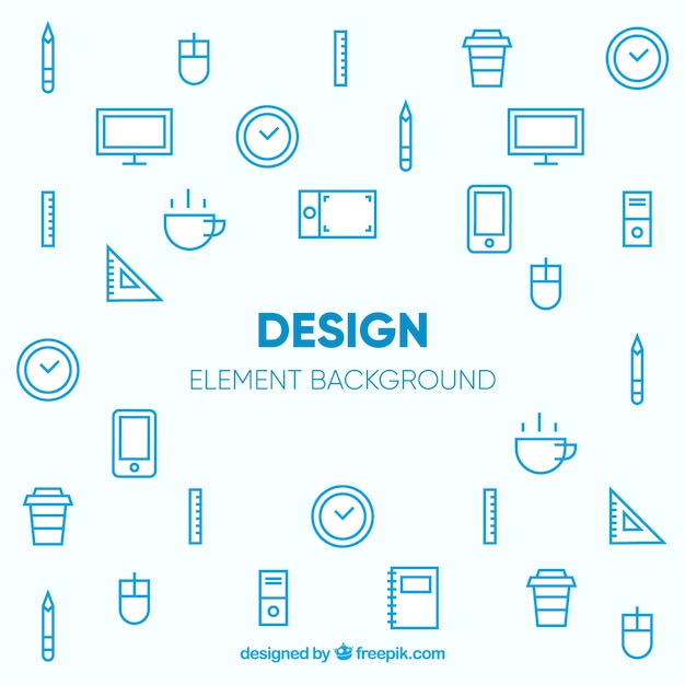 Free vector blue and white design elements background