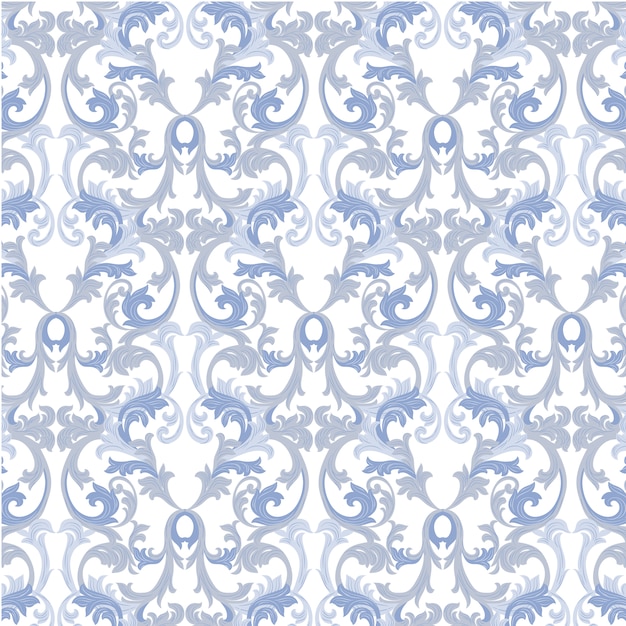 Blue and white ornamental background