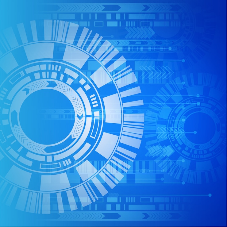 Free Vector blue and white technological background