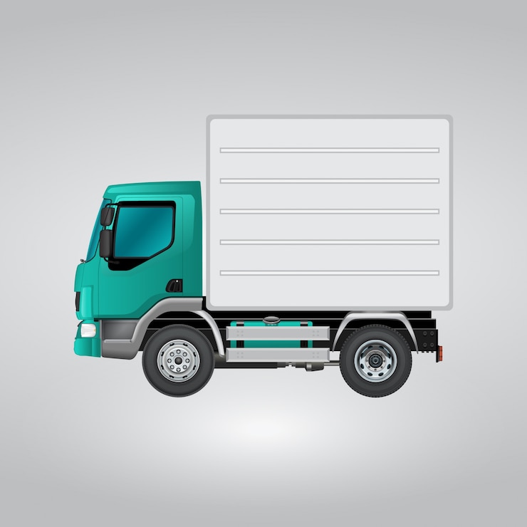 Free Vector blue and white truck