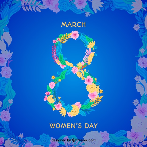 Blue womans day background
