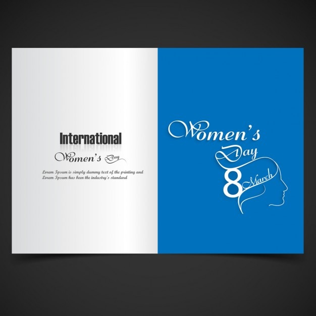 Vettore gratuito day card blu womens