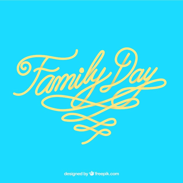 Blue and yellow family day background