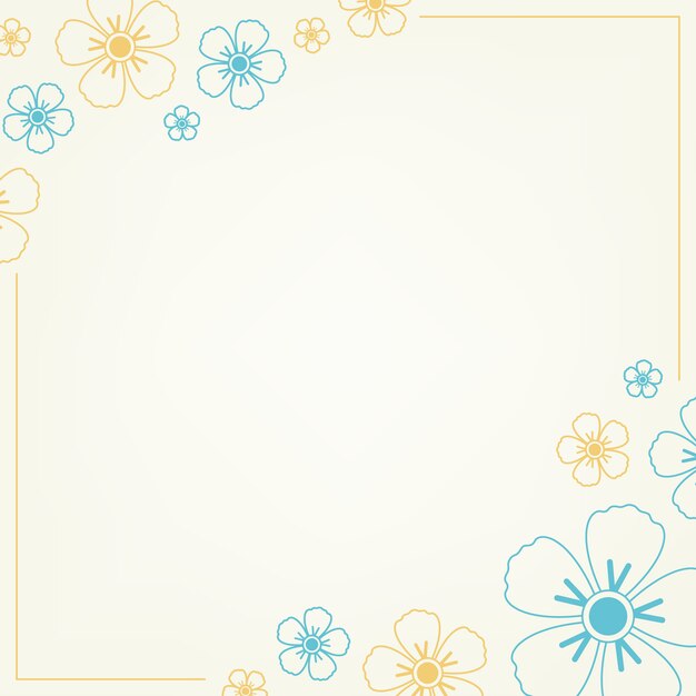 Blue and yellow floral pattern