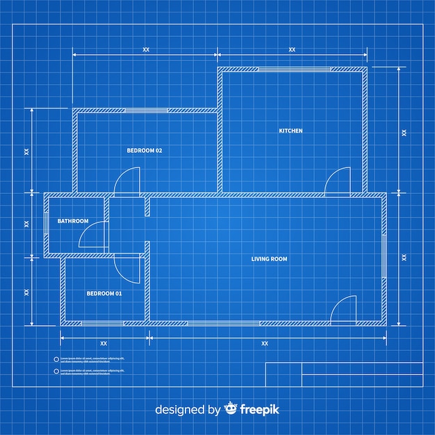 Blueprint of a house top view