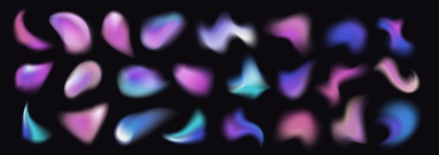 Blur abstract shape with gradient fluid color