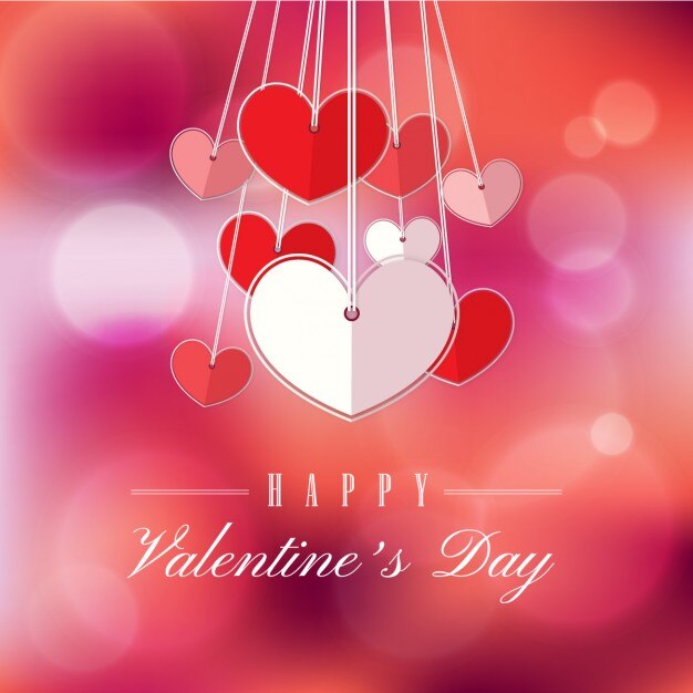 Free vector blur background for valentine