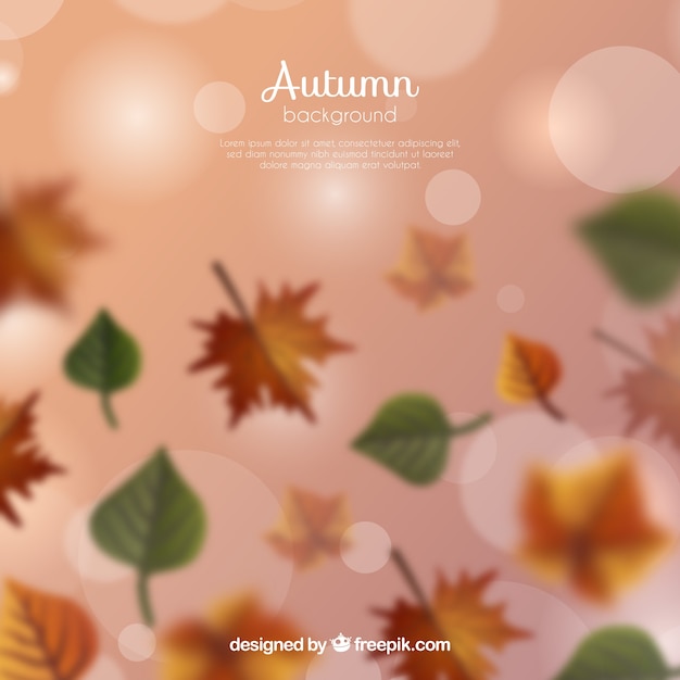 Free vector blurred autumn background