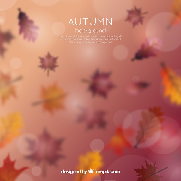 Free vector blurred autumn background