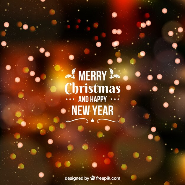 Blurred background of merry christmas and new year
