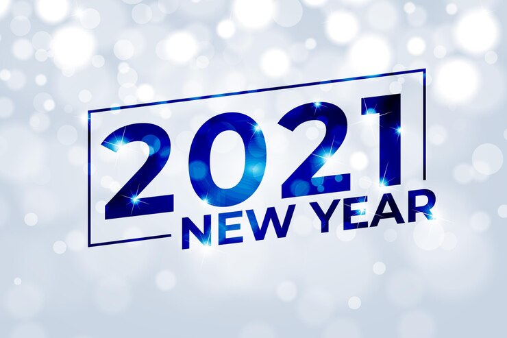 Free Vector blurred background  new year 2021