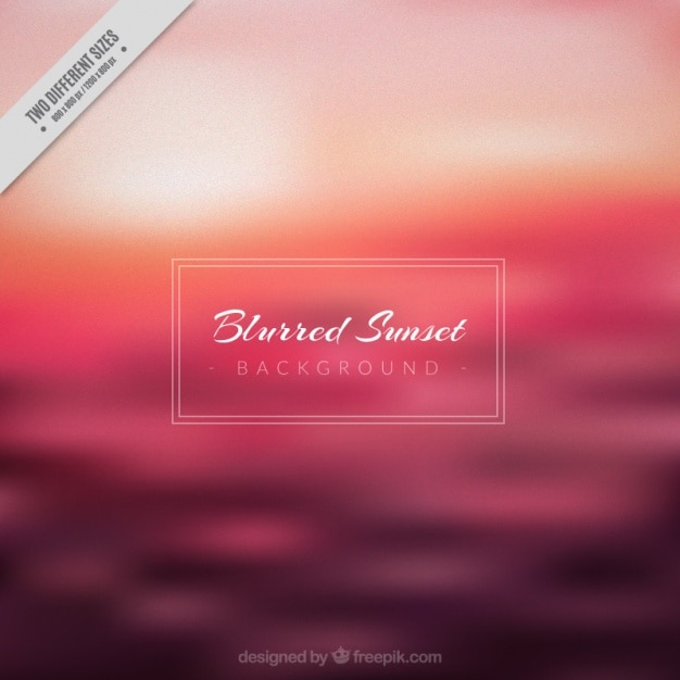 Free vector blurred background of red sunset