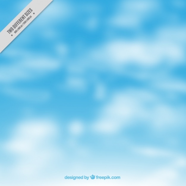 Free vector blurred background of sky in blue tones