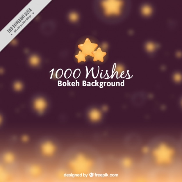 Free vector blurred background of stars and bokeh effect