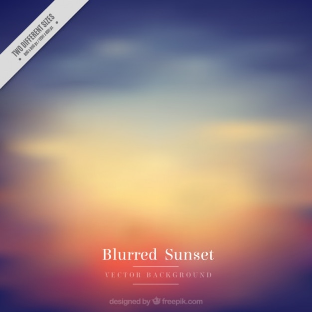 Free vector blurred background of a sunset for summer