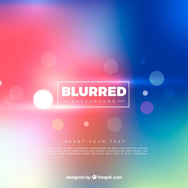 Free vector blurred background with gradient colors