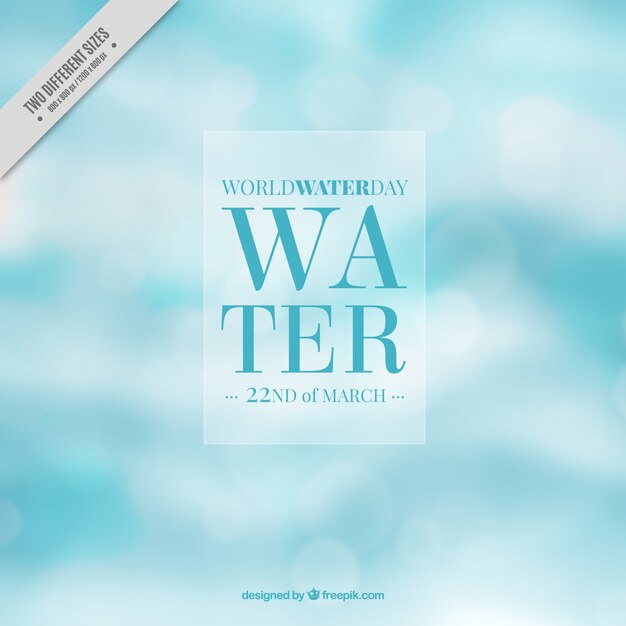 Free vector blurred background of the world water day