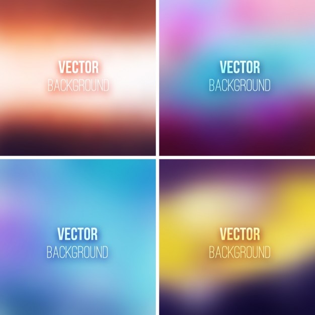 Free Vector blurred backgrounds pack