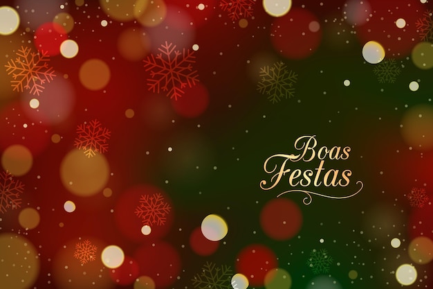 Free vector blurred boas festas