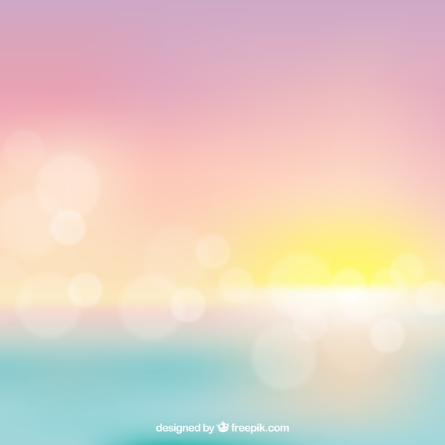 Blurred bokeh sunset background