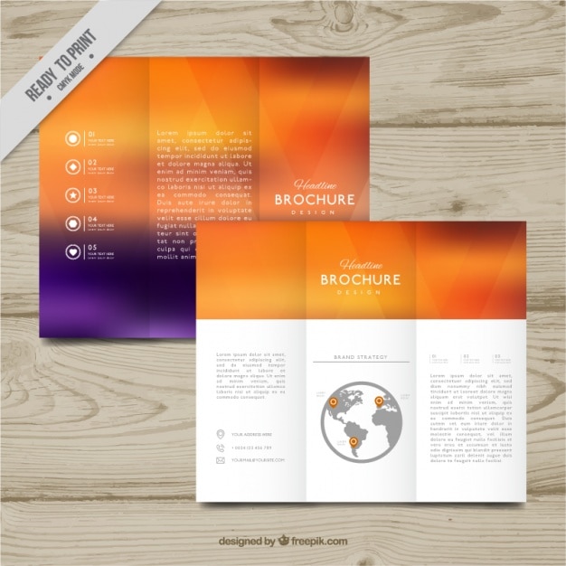 Free Vector blurred business brochure