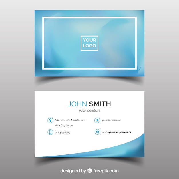 Free vector blurred business card