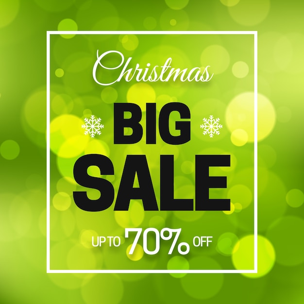 Free vector blurred christmas sale concept