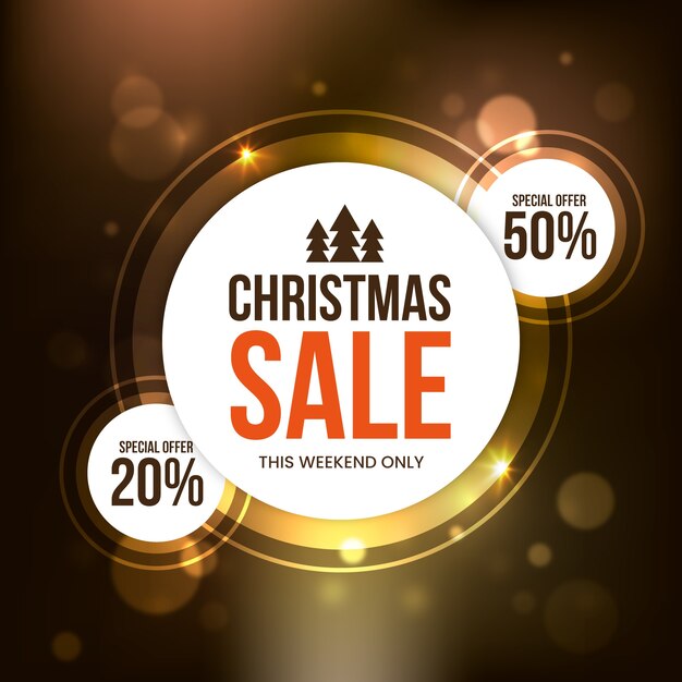 Blurred christmas sale concept