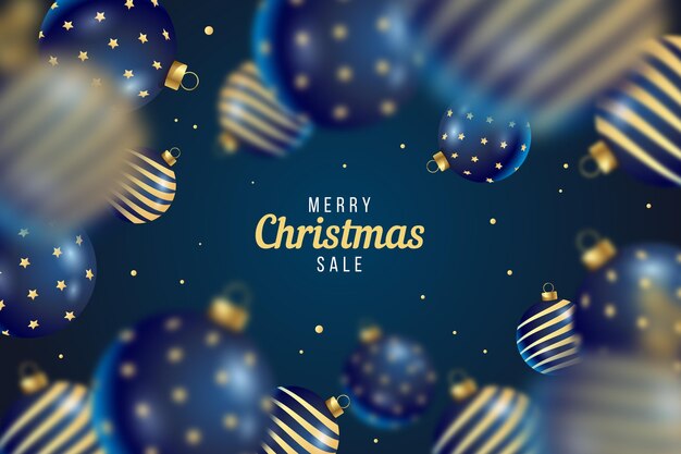 Blurred christmas sale concept