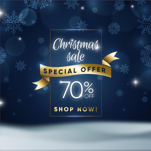 Free vector blurred christmas sale