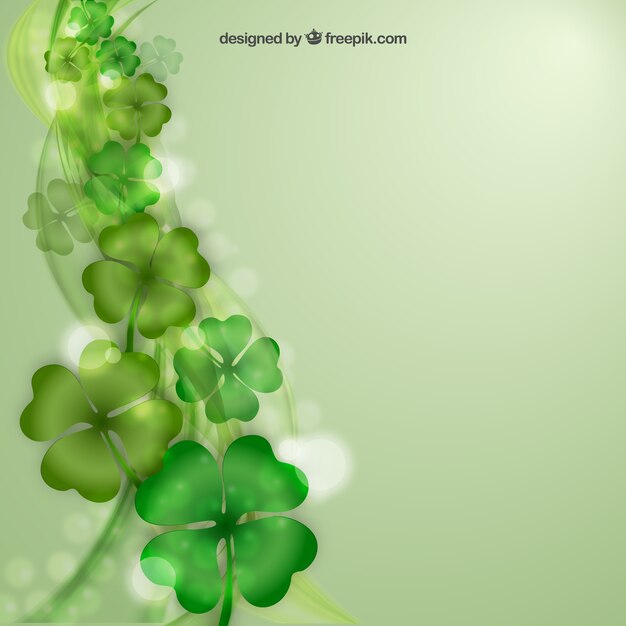 Blurred clovers background