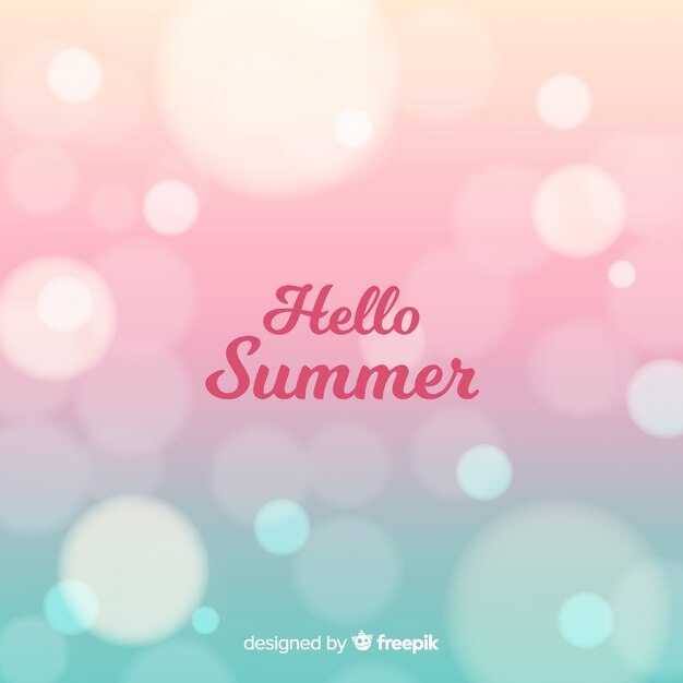 Blurred colorful hello summer background