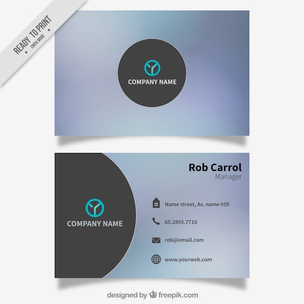 Free vector blurred corporate card