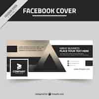 Free vector blurred corporate facebook cover