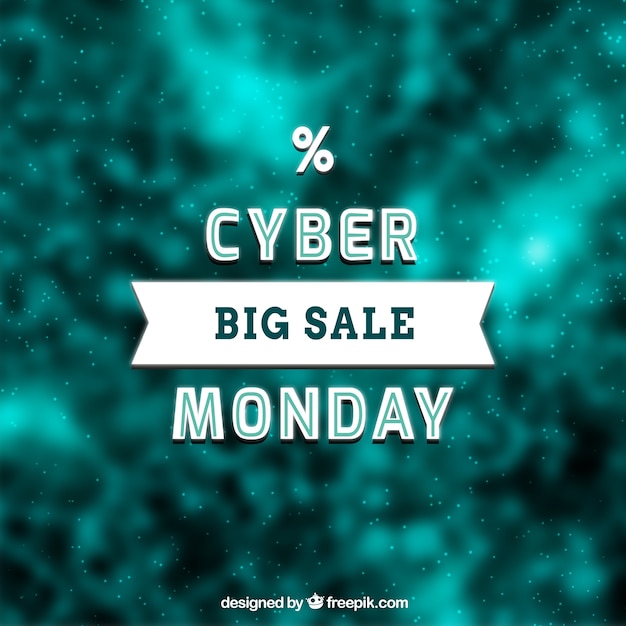 Free vector blurred cyber monday background