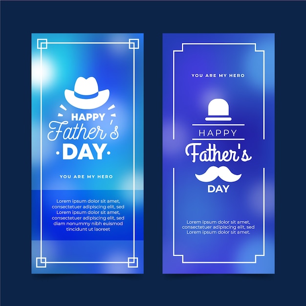 Blurred fathers day banners