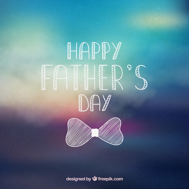 Free vector blurred fathers day card