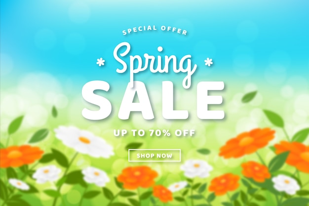 Free Vector blurred floral spring sale