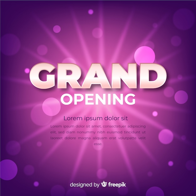 Blurred glowing grand opening background