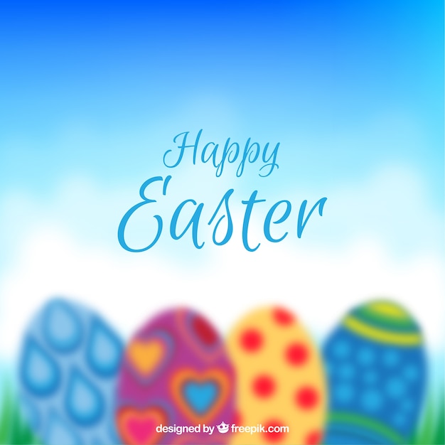 Blurred happy easter day background