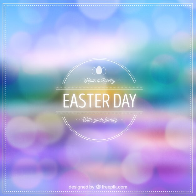 Blurred happy easter day background